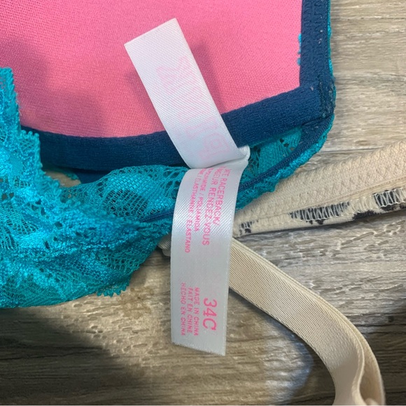 Victoria Secret Bundle 5 Bras PINK Date Racerback Push Up Halter - Picture 11 of 11